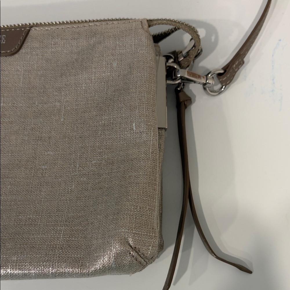 MZ Wallace Metallic Beige Crossbody Bag - Picture 3 of 7